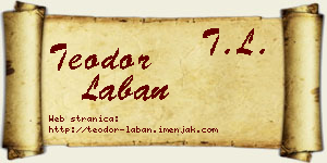 Teodor Laban vizit kartica